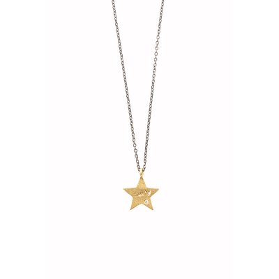 Lucky Star Necklace - Κοντό κολιέ με χρυσό αστεράκι 14κ και λευκό ζιργκόν πάνω του. Φορέστε το και νιώστε τυχερή!
Υλικό: Χρυσό 14κ με λευκό ζιργκόν σε ασημένια οξειδωμένη αλυσίδα