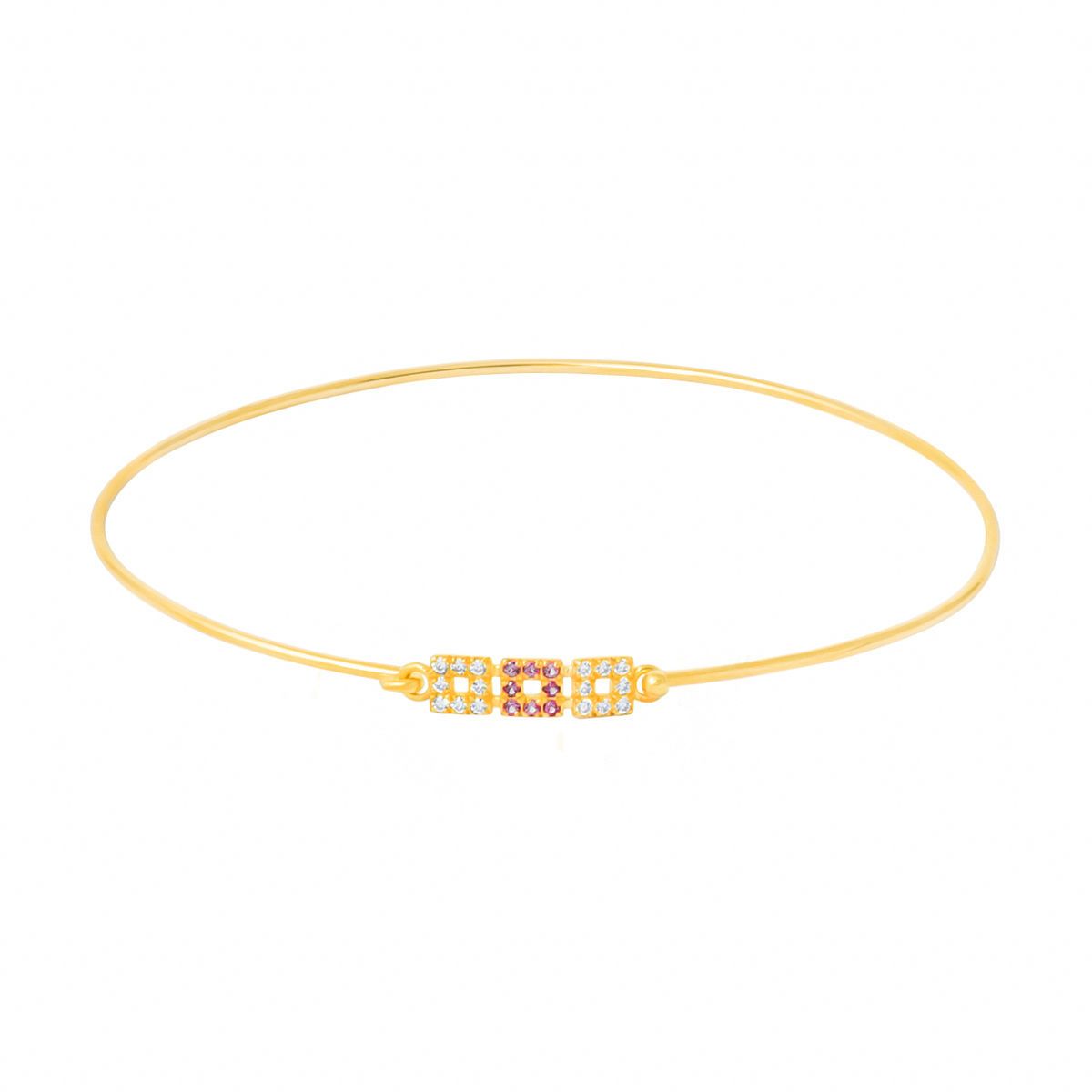 Trinity Crystal Gold Bracelet - 
